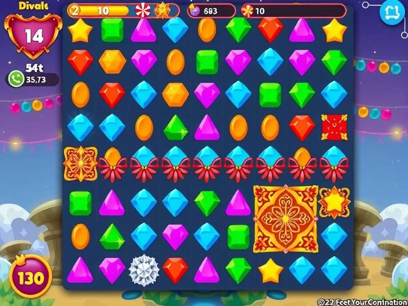 Advanced Diamond Saga strategy showing power-up combinations
